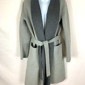 Soia and Kyo grey wool two-tone coat